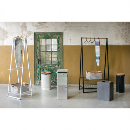 Кутия за пране Brabantia Stackable 1000827, 35 л, Преден отвор, Широк капак, Сгъваема, Сив