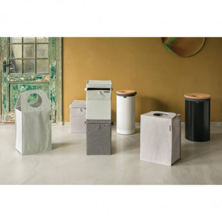 Кутия за пране Brabantia Stackable 1000827, 35 л, Преден отвор, Широк капак, Сгъваема, Сив