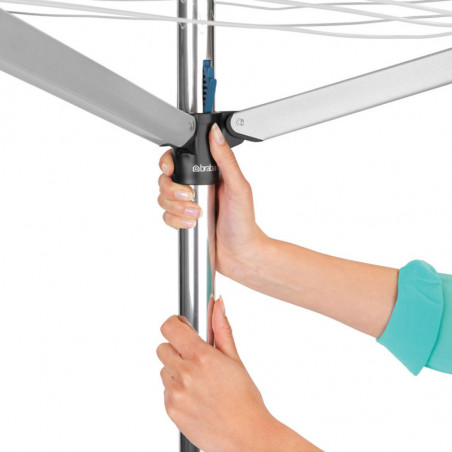 Външен простор Brabantia Essential 1003460, 30 м, Котва за бетониране, Калъф, Резистентен на корозия, Инокс
