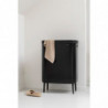 Кош за пране Brabantia Bo 1004177, 2x45 л, Пълнене без отваряне, Вентилационни отвори, Регулируеми крачета, Черен