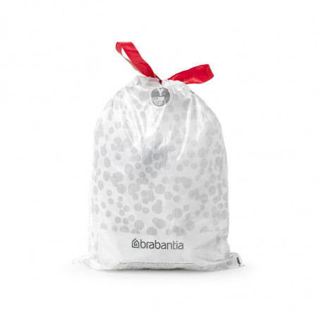 Торбички за кош Brabantia PerfectFit NewIcon 1005490, Размер Y, 20 л, 40 броя, Бял