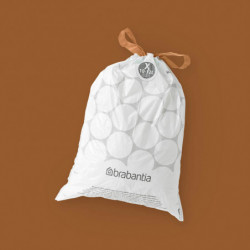 Торба за кош Brabantia PerfectFit NewIcon/Bo 1005582, Размер X, 10-12 л, 40 броя, Бял