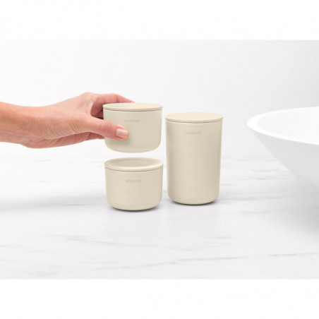 Комплект за съхранение на принадлежности Brabantia ReNew 1006269, 3 части, Меко дъно против пързаляне, Бежов