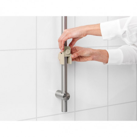 Органайзер за душ Brabantia ReNew 1006272, 7.5х13.3х24.4 см, Дъно с отвори за вода, Устойчивост на корозия, Бежов
