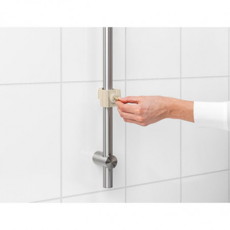 Органайзер за душ Brabantia ReNew 1006272, 7.5х13.3х24.4 см, Дъно с отвори за вода, Устойчивост на корозия, Бежов