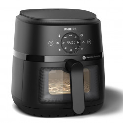 Фритюрник с горещ въздух AirFryer Philips NA230/00, 1700W, 6.2л, 60-200C, 13 програми, Таймер, Rapid Air, Черен