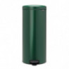 Кош за боклук с педал Brabantia NewIcon 1003210, 30 л, Плавно затваряне, Противоплъзгаща основа, Тъмнозелен