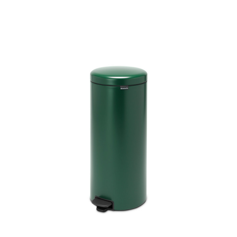 Кош за боклук с педал Brabantia NewIcon 1003210, 30 л, Плавно затваряне, Противоплъзгаща основа, Тъмнозелен