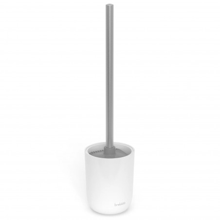 Четка за тоалетна Trebonn 3025150, Въртяща се на 360 градуса глава, Бял/сив