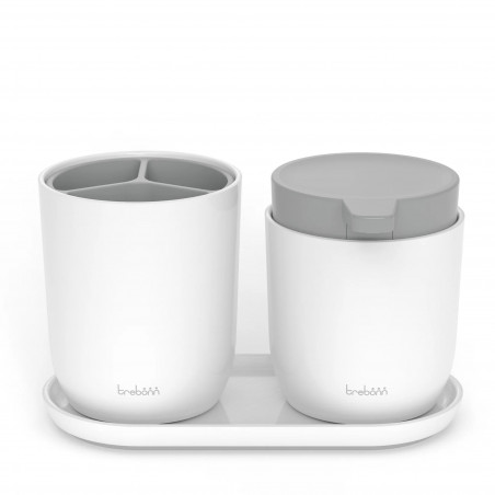 Органайзер за баня Trebonn 3025140, Разглобяем, Гумени крачета, Бял/сив