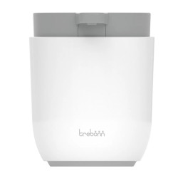 Диспенсър за сапун Trebonn 3025120, Работа чрез натиск, 300 мл, Широк отвор, Голяма помпа, Бял/сив