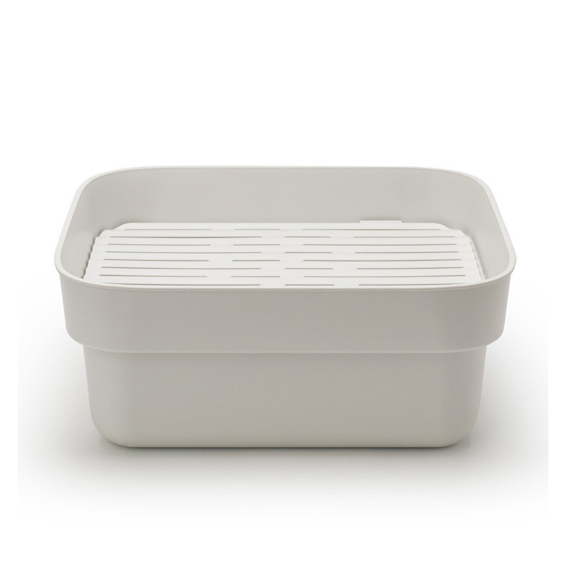 Купа за миене и отцеждане Brabantia 1003316, 16.1 х 37.4 х 34.4 см, Безопасна за съдове с незалепващо покритие, Светлосив