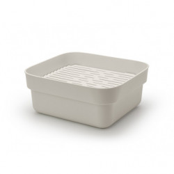 Купа за миене и отцеждане Brabantia 1003316, 16.1 х 37.4 х 34.4 см, Безопасна за съдове с незалепващо покритие, Светлосив