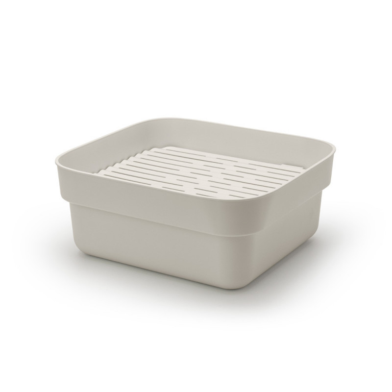 Купа за миене и отцеждане Brabantia 1003316, 16.1 х 37.4 х 34.4 см, Безопасна за съдове с незалепващо покритие, Светлосив