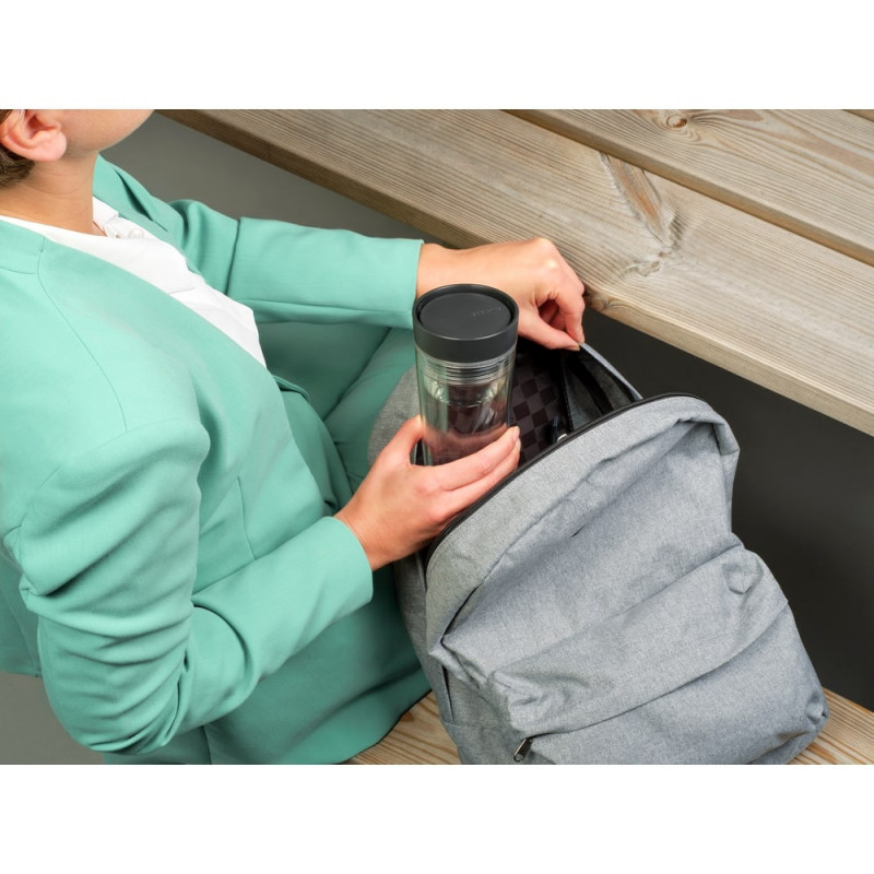 Термо чаша Brabantia Make&Take 1008493, 360 мл, Без разливане, Без BPA, Тъмносив