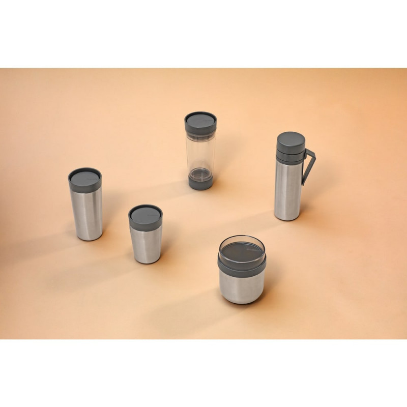 Термо чаша Brabantia Make&Take 1008493, 360 мл, Без разливане, Без BPA, Тъмносив