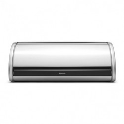 Кутия за хляб Brabantia Roll Top 646890, 16 л, 44.5х26 см, Лека и здрава конструкция, Инокс/Мат