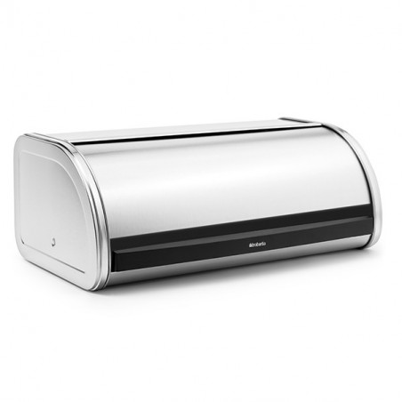 Кутия за хляб Brabantia Roll Top 646890, 16 л, 44.5х26 см, Лека и здрава конструкция, Инокс/Мат