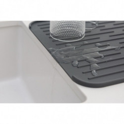 Силиконова подложка за сушене на съдове Brabantia SinkSide 1000206, 43.5x32.5 см, Сгъваема, Тъмносив