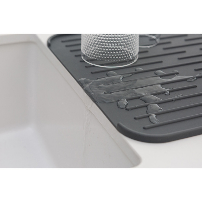 Силиконова подложка за сушене на съдове Brabantia SinkSide 1000206, 43.5x32.5 см, Сгъваема, Тъмносив