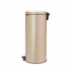 Кош за боклук с педал Brabantia NewIcon 1003209, 30 л, Плавно затваряне, Противоплъзгаща основа, Златен металик