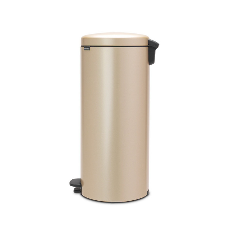 Кош за боклук с педал Brabantia NewIcon 1003209, 30 л, Плавно затваряне, Противоплъзгаща основа, Златен металик