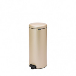 Кош за боклук с педал Brabantia NewIcon 1003209, 30 л, Плавно затваряне, Противоплъзгаща основа, Златен металик