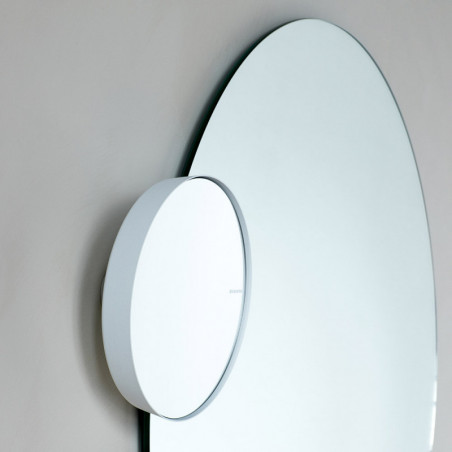 Огледало за стена Brabantia MindSet Mineral 1005691, 5 кратно увеличаване, Магнитна стойка, Устойчиво на корозия, Минерално покритие, Бял