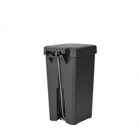 Кош за боклук с педал Brabantia StepUp 1008476, 10 л, Екологични материали, Голям отвор, Тъмносив