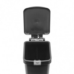 Кош за боклук с педал Brabantia StepUp 1008476, 10 л, Екологични материали, Голям отвор, Тъмносив