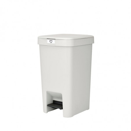 Кош за боклук с педал Brabantia StepUp 1008480, 16 л, Екологични материали, Голям отвор, Светлосив