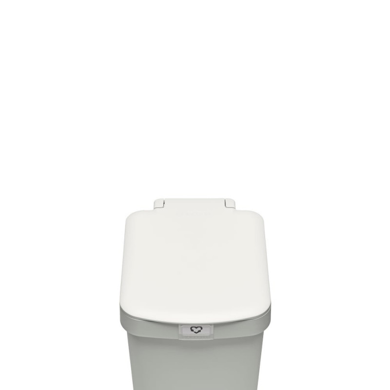 Кош за боклук с педал Brabantia StepUp 1008480, 16 л, Екологични материали, Голям отвор, Светлосив