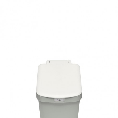 Кош за боклук с педал Brabantia StepUp 1008480, 16 л, Екологични материали, Голям отвор, Светлосив