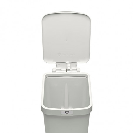 Кош за боклук с педал Brabantia StepUp 1008480, 16 л, Екологични материали, Голям отвор, Светлосив