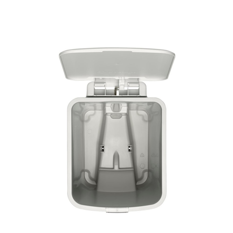 Кош за боклук с педал Brabantia StepUp 1008480, 16 л, Екологични материали, Голям отвор, Светлосив