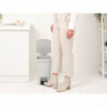 Кош за боклук с педал Brabantia StepUp 1008480, 16 л, Екологични материали, Голям отвор, Светлосив