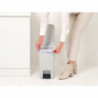 Кош за боклук с педал Brabantia StepUp 1008480, 16 л, Екологични материали, Голям отвор, Светлосив