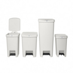 Кош за боклук с педал Brabantia StepUp 1008480, 16 л, Екологични материали, Голям отвор, Светлосив
