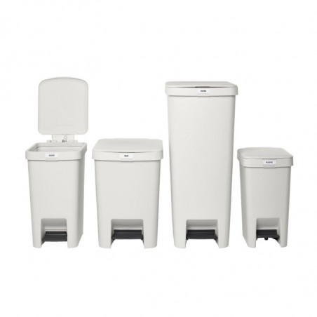 Кош за боклук с педал Brabantia StepUp 1008480, 16 л, Екологични материали, Голям отвор, Светлосив