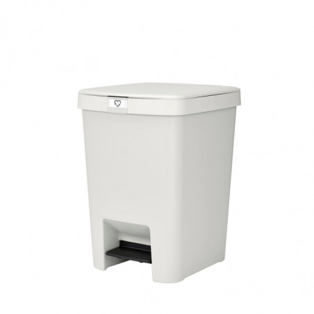 Кош за боклук с педал Brabantia StepUp 1008483, 25 л, Екологични материали, Голям отвор, Светлосив