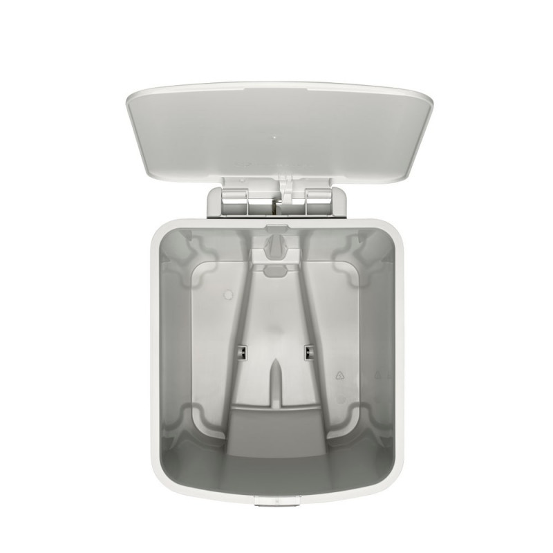 Кош за боклук с педал Brabantia StepUp 1008483, 25 л, Екологични материали, Голям отвор, Светлосив
