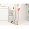 Кош за боклук с педал Brabantia StepUp 1008483, 25 л, Екологични материали, Голям отвор, Светлосив