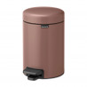 Кош за боклук с педал Brabantia NewIcon 1008837, 3 л, Плавно затваряне, Противоплъзгаща основа, Сатенено покритие, Кафяв