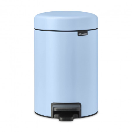 Кош за боклук с педал Brabantia NewIcon 1005524, 3 л, Плавно затваряне, Противоплъзгаща основа, Светлосин
