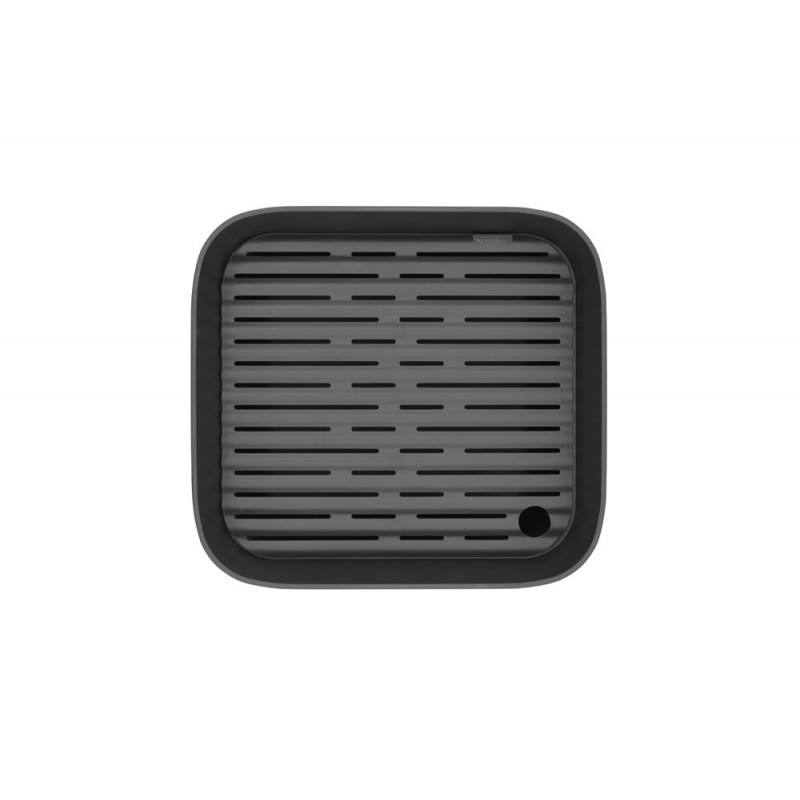 Купа за миене и отцеждане Brabantia 1003315, 16.1 х 37.4 х 34.4 см, Безопасна за съдове с незалепващо покритие, Тъмносив