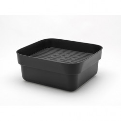 Купа за миене и отцеждане Brabantia 1003315, 16.1 х 37.4 х 34.4 см, Безопасна за съдове с незалепващо покритие, Тъмносив