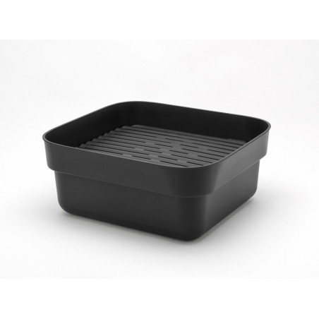 Купа за миене и отцеждане Brabantia 1003315, 16.1 х 37.4 х 34.4 см, Безопасна за съдове с незалепващо покритие, Тъмносив