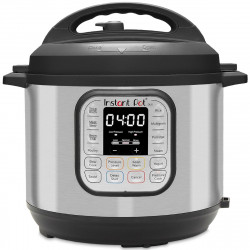 Мултикукър под нялагане Instant Pot DUO 6 112018201, 1000W, 5.7l, 13 програми, 7 функции, Система за безопасност, Сребрист/черен