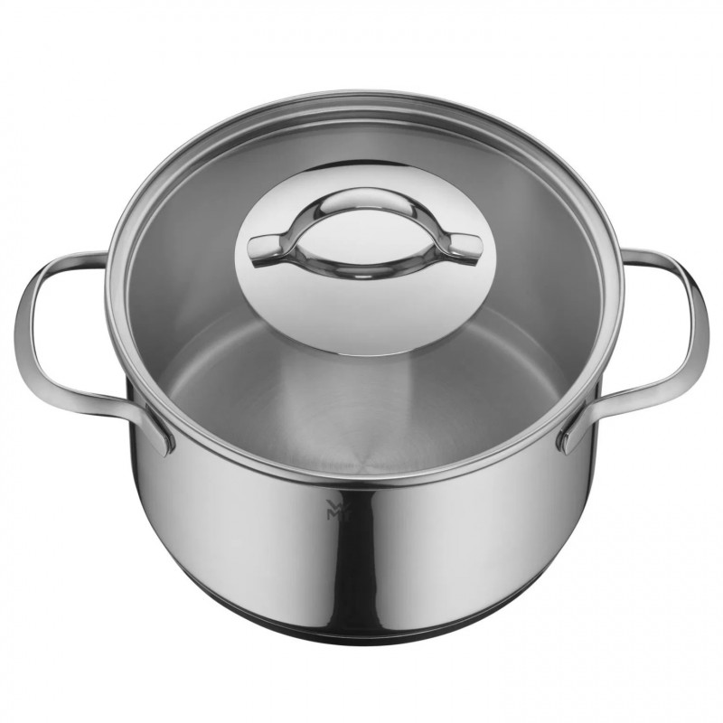 Комплект тенджери WMF Provence Plus 5, 9 части, Неръждаема стомана 18/10, Многослойно TransTherm дъно, Индукция, Сребрист