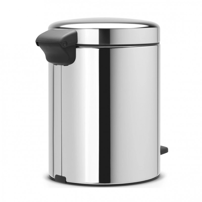 Кош за боклук с педал Brabantia NewIcon 649010, 5 л, Леко затваряне, Противоплъзгаща основа, Инокс